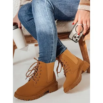 Dámské kozačky Dámské kotníkové boty GRIPWAY ZY0581 Barva: Světle Hnědá, Velikost: 36