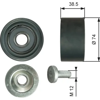 Rozvod motoru Vratná/vodicí kladka, klínový žebrový řemen MTX MTX-500102