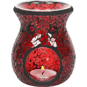 Aroma lampa Aromalampa Red malá - výrazný červený doplněk s praskaným efektem
