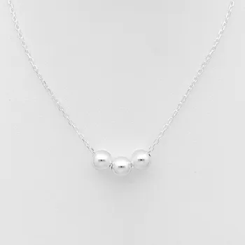 Náhrdelník Prstýnkárna Stříbrný náhrdelník s posuvnými kuličkami AG 925 ≤ 3,2 g