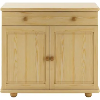 Knihovna Drewmax Kredenc KW109, 92x86x47, borovice (Barva dřeva: Přírodní (lakovaná))