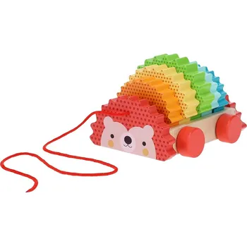 Dřevěná hračka Petit Collage Dřevěný tahací ježek