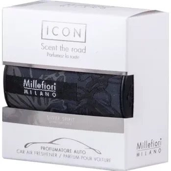Osvěžovač vzduchu MILLEFIORI ICON Vůně do auta Textil Floral Silver Spirit 34574
