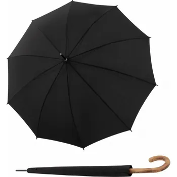 Deštník Knirps A.771 LONG BLACK - pánský holový vystřelovací deštník