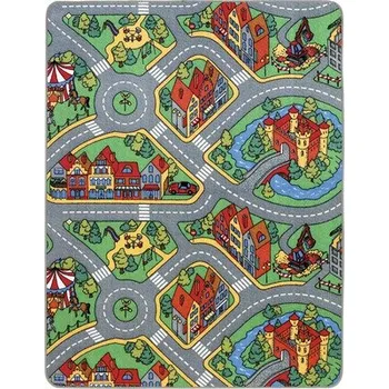 Koberec Vopi Dětský koberec Hravé město (Play city) (Varianta: Kulatý 160 cm průměr)