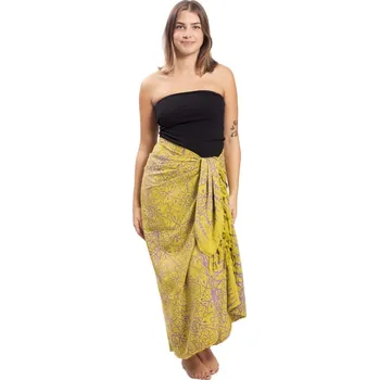 Šátek Sarong BALI BATIK žlutý I.