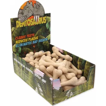 Krmivo pro psa Mr.dental Displej Kost Dentosaurus kalciová 8,5cm 56ks