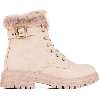 Dámská treková obuv Béžové dámské workery s kožíškem GD-TL37DK.BE Velikost: 36