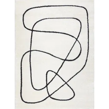 Koberec Kusový koberec Mode 8377 abstract cream/black 80x150 cm