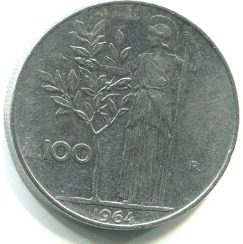 ITÁLIE. 100 lire 1964.