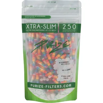 Purize Extra Slim uhlíkové filtry 250 ks (6 mm) rainbow 1 ks