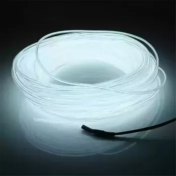 LED páska Akce - svítící LED drát, 3m, bílá barva, 12V (Svítící drát, barva bílá, délka 3m)