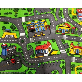 Koberec Vopi Dětský koberec City life (Varianta: kulatý 120 cm průměr)