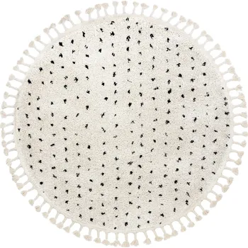 Koberec Kusový koberec Berber Syla B752 dots cream kruh Kruh Ø 160 cm