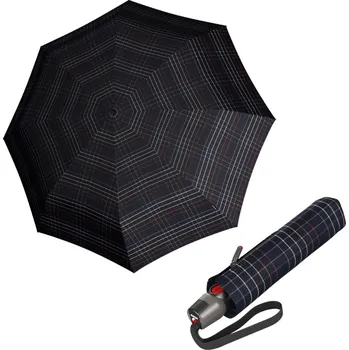 Deštník Knirps T.200 Check black - elegantní plně automatický deštník