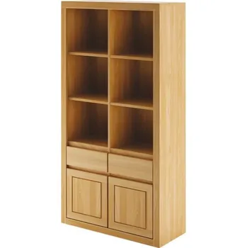 Nábytek Drewmax Vitrína KW404, 103x190x41, buk (Barva dřeva: Lausane)