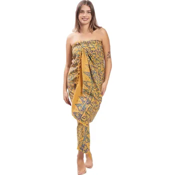 Šátek Sarong BALI BATIK žlutý III.