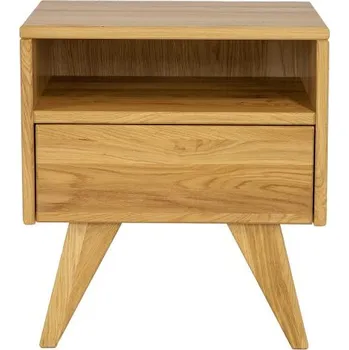 Noční stolek Drewmax Dub noční stolek SN301, šířka: š50, výška: š55, hloubka: g35 (Barva dřeva: Přírodní (lakovaná))
