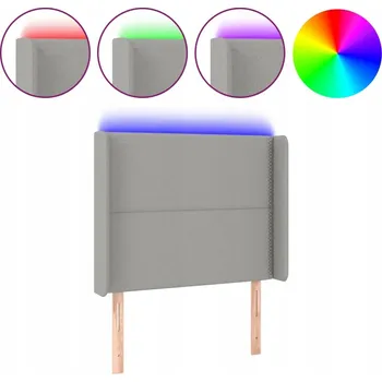 LED záhlaví postele světle šedé 103x16x118 cm
