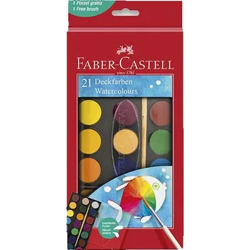 Vodová barva Faber-Castell Vodové barvy Faber Castell 21 barev 30 mm