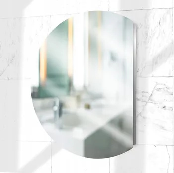 Zrcadlo ZRCADLO PŮLKRUHOVÉ SE ZKOSENOU STRANOU LED 90CM