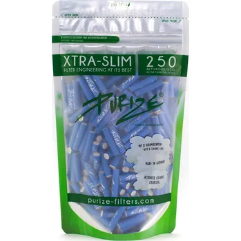 Purize Extra Slim uhlíkové filtry 250 ks (6 mm) blue 1 ks