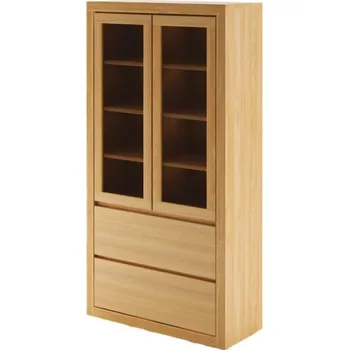 Nábytek Drewmax Vitrína KW407, 103x190x41, buk (Barva dřeva: Lausane)