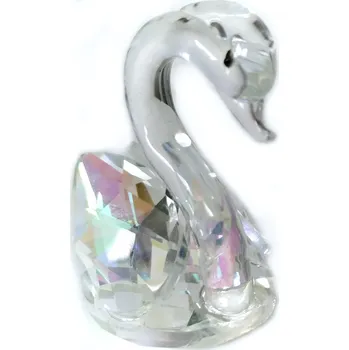 Labuť soška diamant duha Sklo 5cm