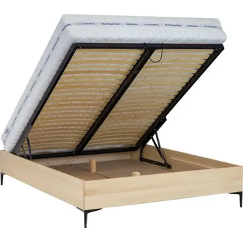 Nábytek Drewmax BOX buková postel LK185 BOX, délka: d200, šířka: s120 (Barva dřeva: Bělená)