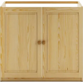 Nábytek Drewmax Kredenc KW112, 80x80x50, borovice (Barva dřeva: Ořech)
