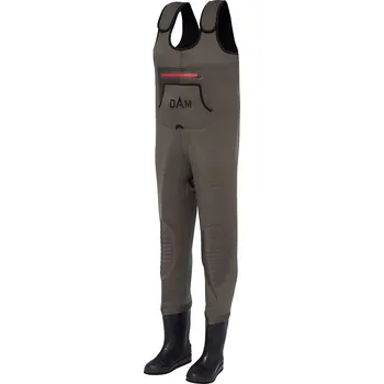 Rybářské oblečení DAM prsačky Break Point Neoprene Wader Bootfoot Cleated Grey Velikost prsaček: 42-43