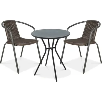 Zahradní sestava Focus Garden Balkónový set SIMPLE 2+1 Brown