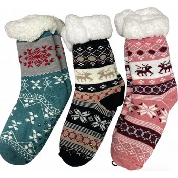 Dámská zdravotní obuv termo ponožky dámské, Barva Zelená, Velikost VELIKOST 39-42