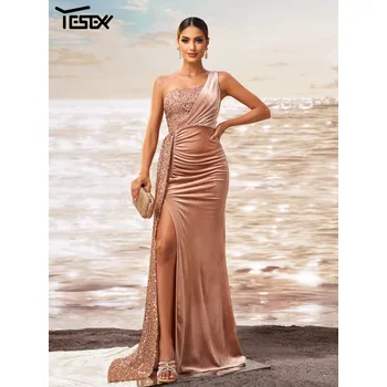 Dámské šaty Večerní dlouhé šaty LC10333 Barva: Zlatá, Velikost: XL