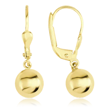 Náušnice MINET Moderní zlaté náušnice Au 585/1000 2,45g JMG0048WGE08