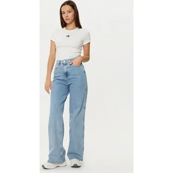 Pánské oblečení Tommy Jeans T-Shirt DW0DW20463 Bílá Slim Fit L