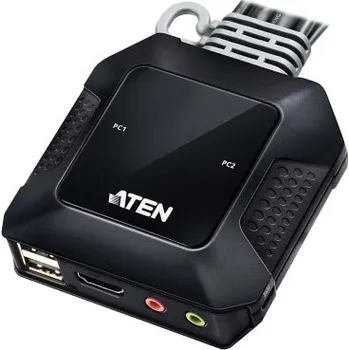 KVM přepínač ATEN 2-port USB 4K HDMI KVM Switch s Remote (CS22H)