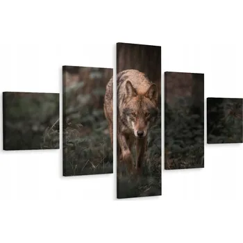 Obraz Vícedílný obraz VLK Zvíře Les Krajina 3D 250x150