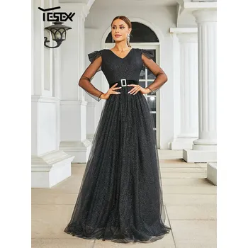 Dámské šaty Originální dlouhé šaty na svatbu LC10118 Barva: Černá, Velikost: S