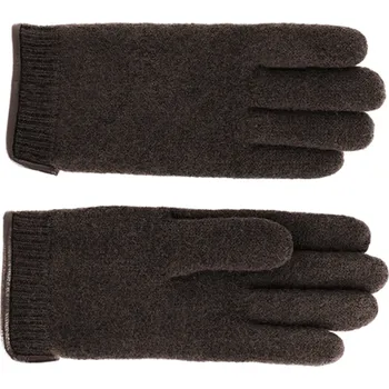 Rukavice Fiebig - Headwear since 1903 Panské hnědé pletené rukavice - Fiebig Velikost Rukavice: 8 (M)