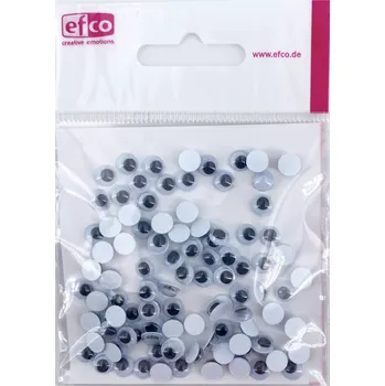 EFCO - Dekorační pohyblivé oči kulaté 6 mm (100 ks)