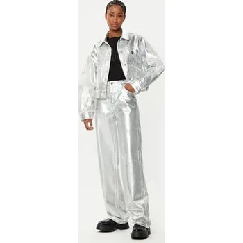 Dámská větrovka Armani Exchange Jeansová bunda XW000098 AF10836 M8047 Stříbrná Regular Fit S