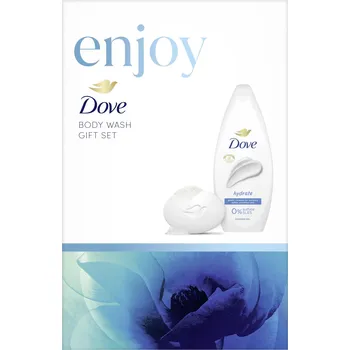 Koupelová kosmetika Dove Enjoy dárková sada sprchový gel 250 ml + mýdlo 90 g