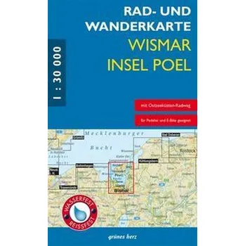 Rad- und Wanderkarte Wismar, Insel Poel [DE] (2023, Karta, Verlag grünes Herz)