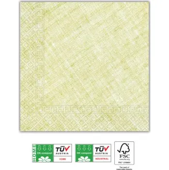 Papírový kapesník Procos EKO papírové ubrousky LIMETKOVÉ, 33x33 cm, 20 ks