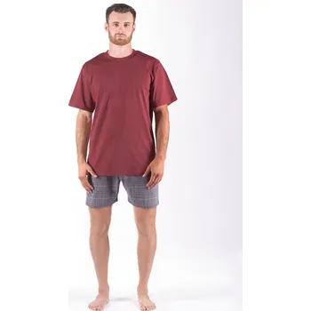 Pánské pyžamo krátké 79168P bordové vel.M - Gina