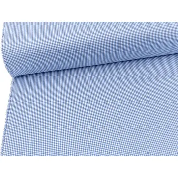 Mirtex Plátno košilovina HALENA 100/33431 Kostička modrá šíře 140cm Ceník: METRÁŽ: od 1 metrů