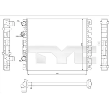 Chladič motoru Chladič, chlazení motoru TYC 737-0040