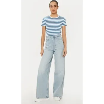 Pánské tričko BOSS T-Shirt C_Esla_Striped 50504192 Modrá Regular Fit XL