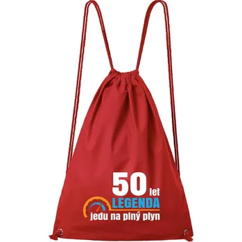DOBRÝ TRIKO Bavlněný batoh Jedu na plný plyn Barva: Červená